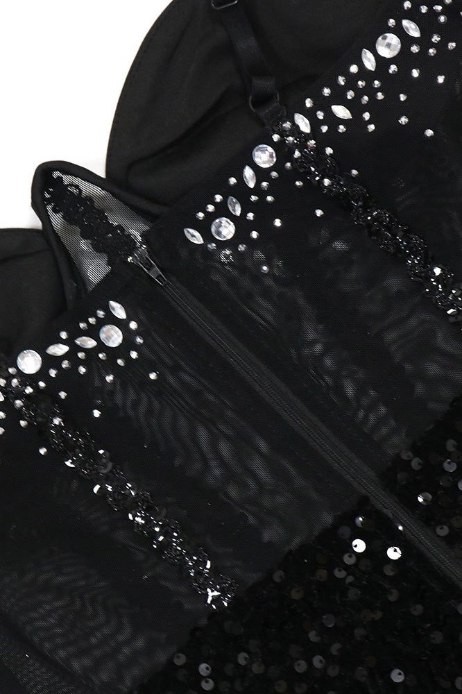 Velvet Sequin Party Dress