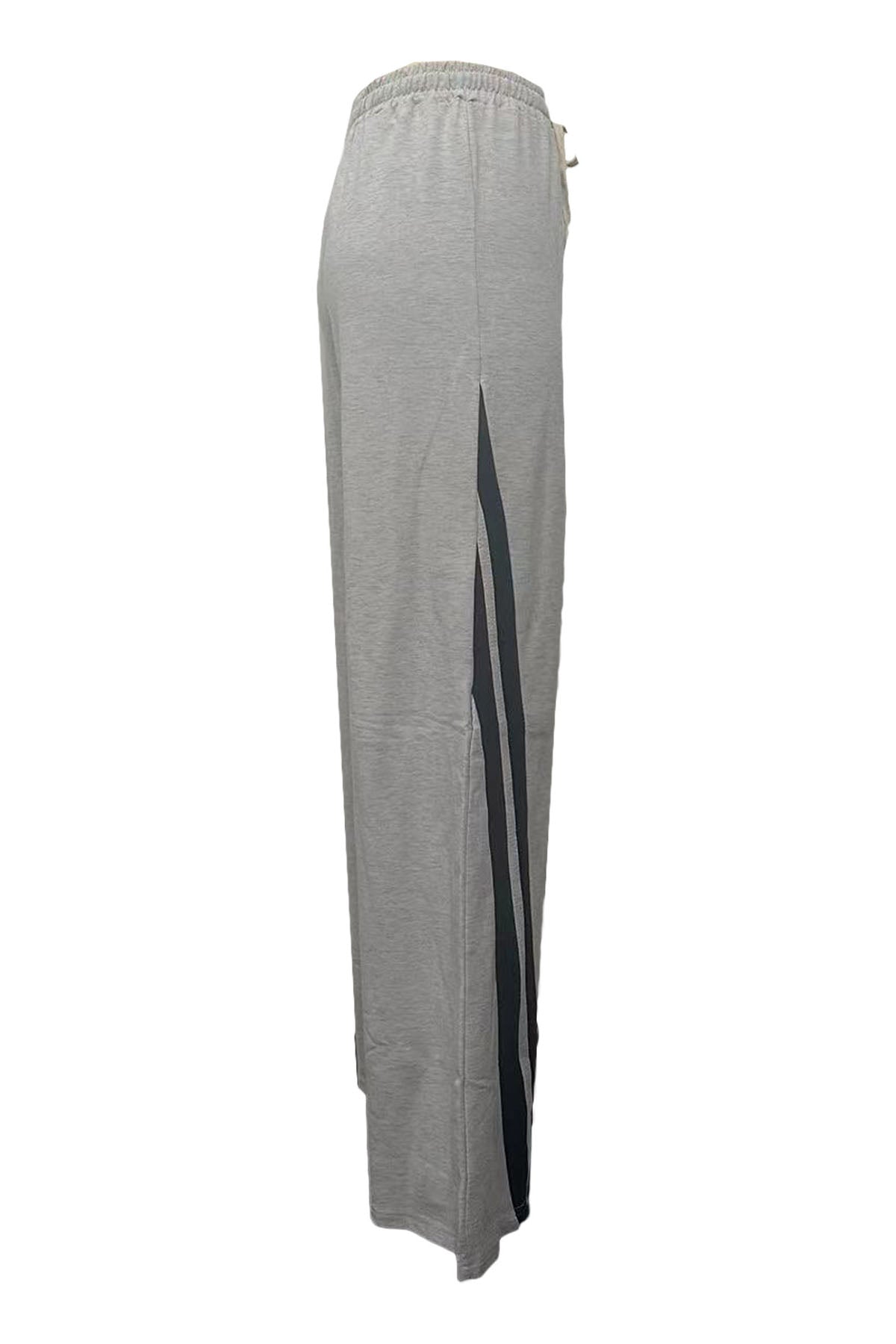 Striped Sweatpants Drawstring Straight Leg Pants