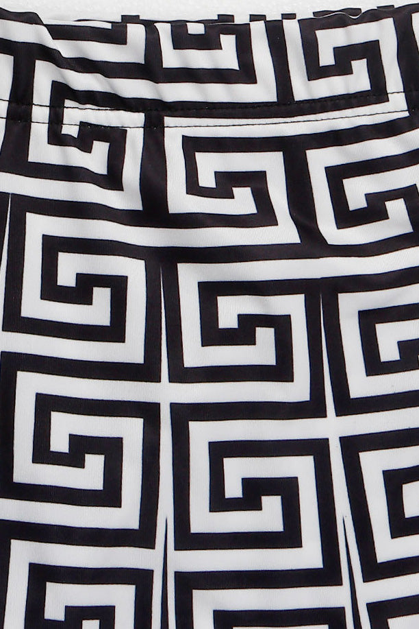 Printed Skirt & Embroidered Top Set