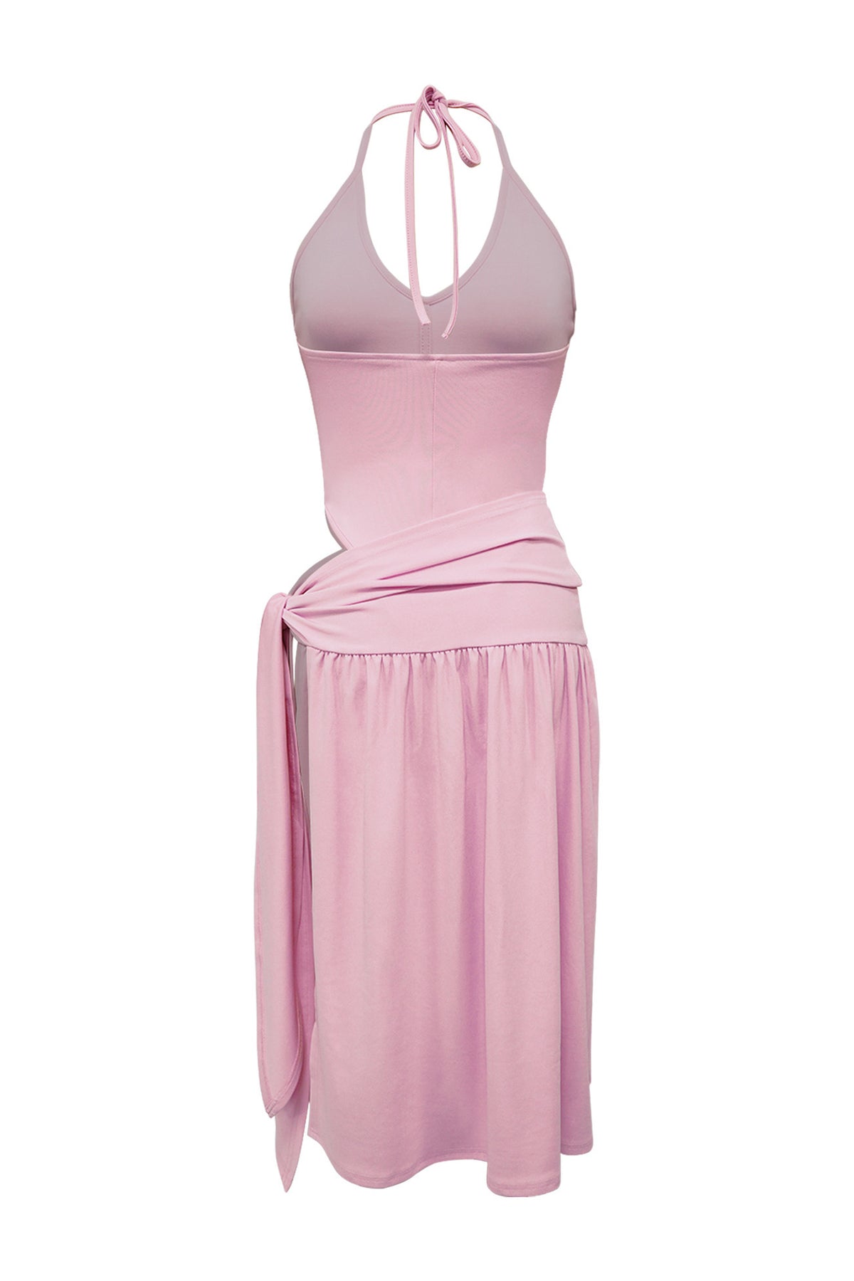 Plunge Halter & High Slit Maxi Skirt Set