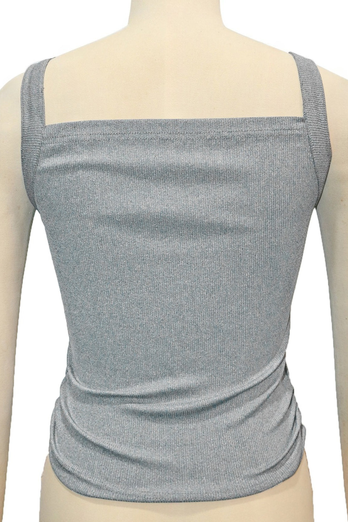 Buckle Moto Strap V-Neck Ribbed Cami Top