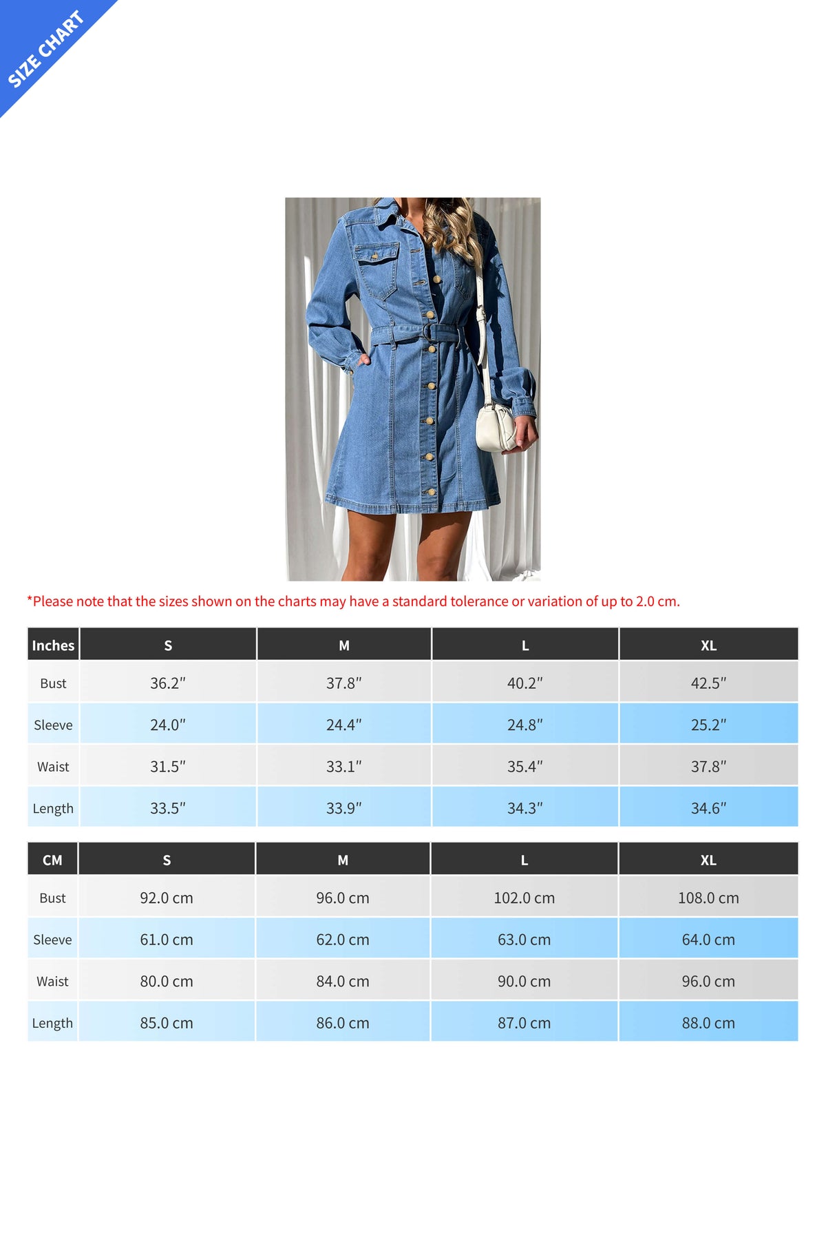Belted Button-Down Denim Mini Shirt Dress