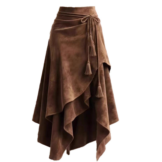 Retro Western Irregular Design Skirt