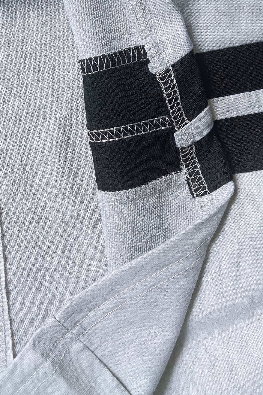 Striped Sweatpants Drawstring Straight Leg Pants