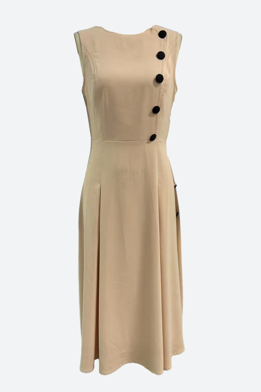 Button Sleeveless Dress