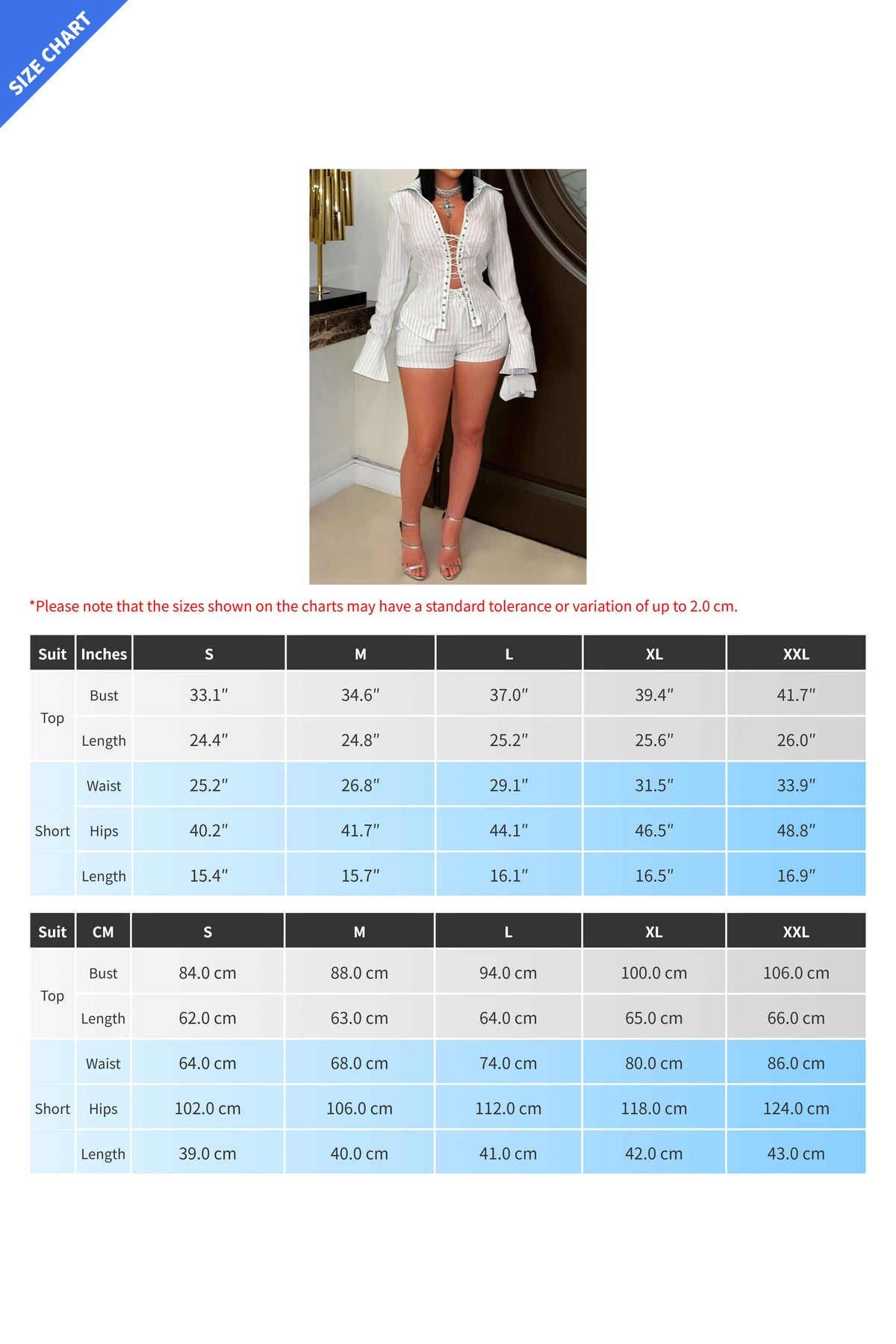 Striped Tie Front Shirt & Shorts Set