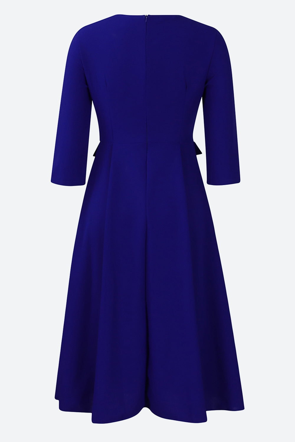 Elegant Solid Pleated Dress