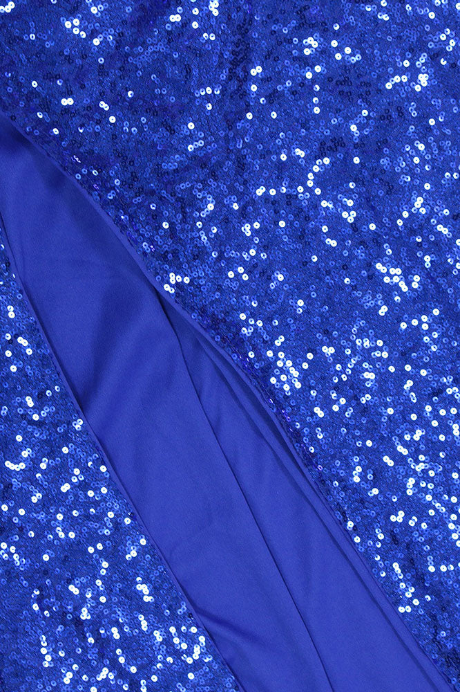 Off-the-Shoulder Sequins Prom Dress Long Slit