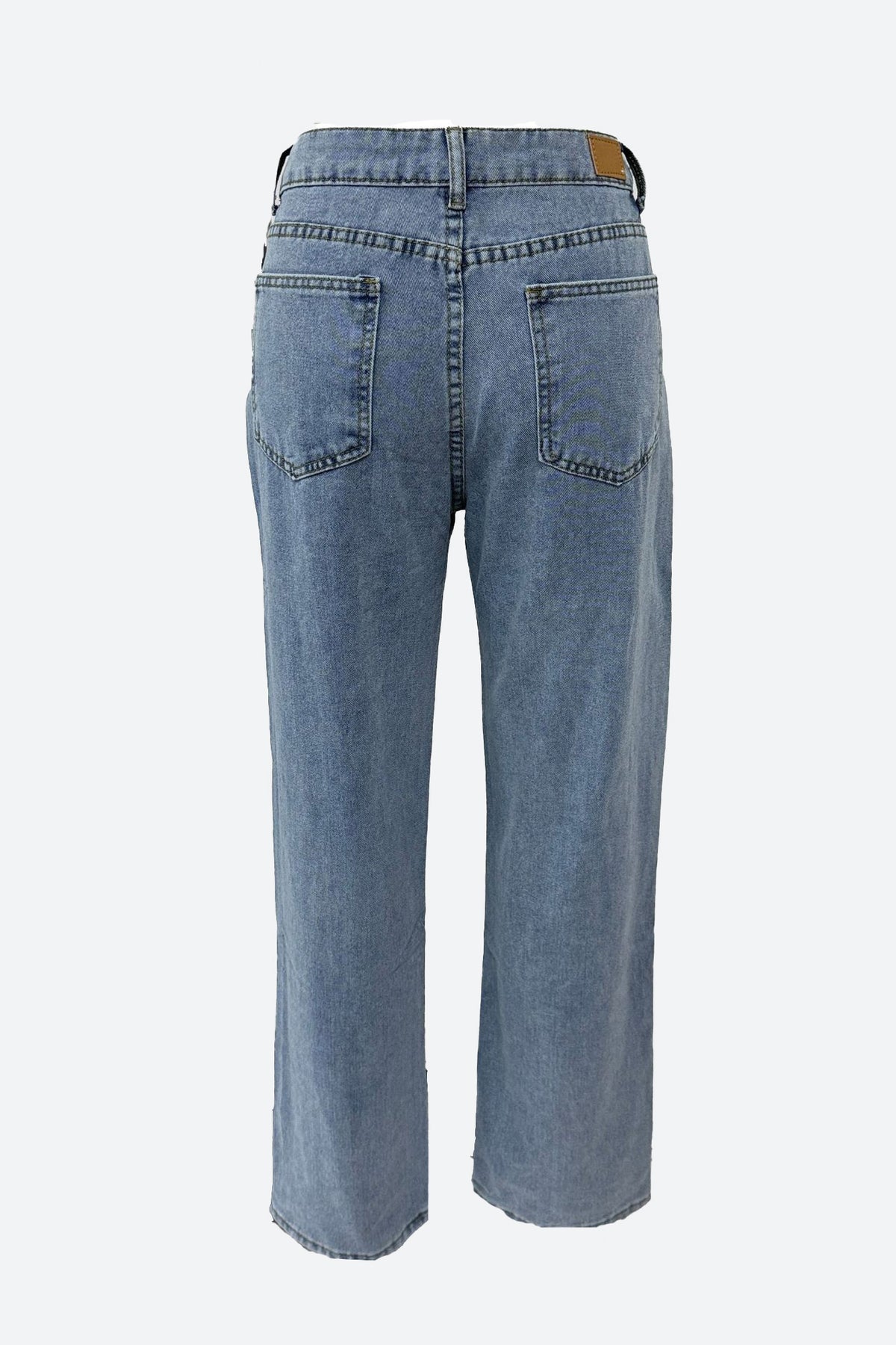 Vintage High Waist Loose Straight Wide Jeans