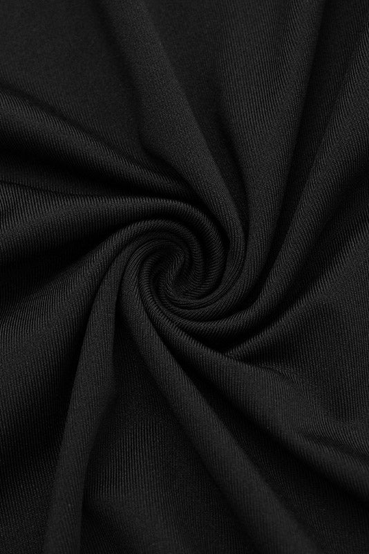 Grommet-Detail Long-Sleeve Mini Dress