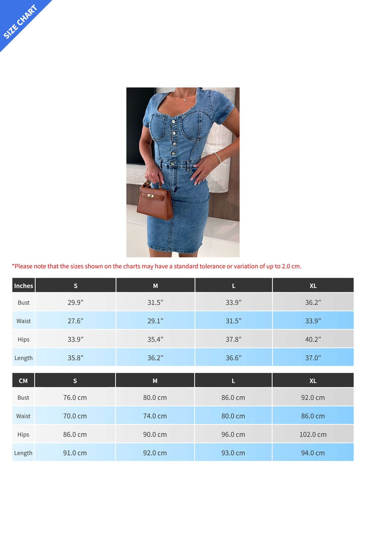 Bustier Button-Front Denim Mini Dress