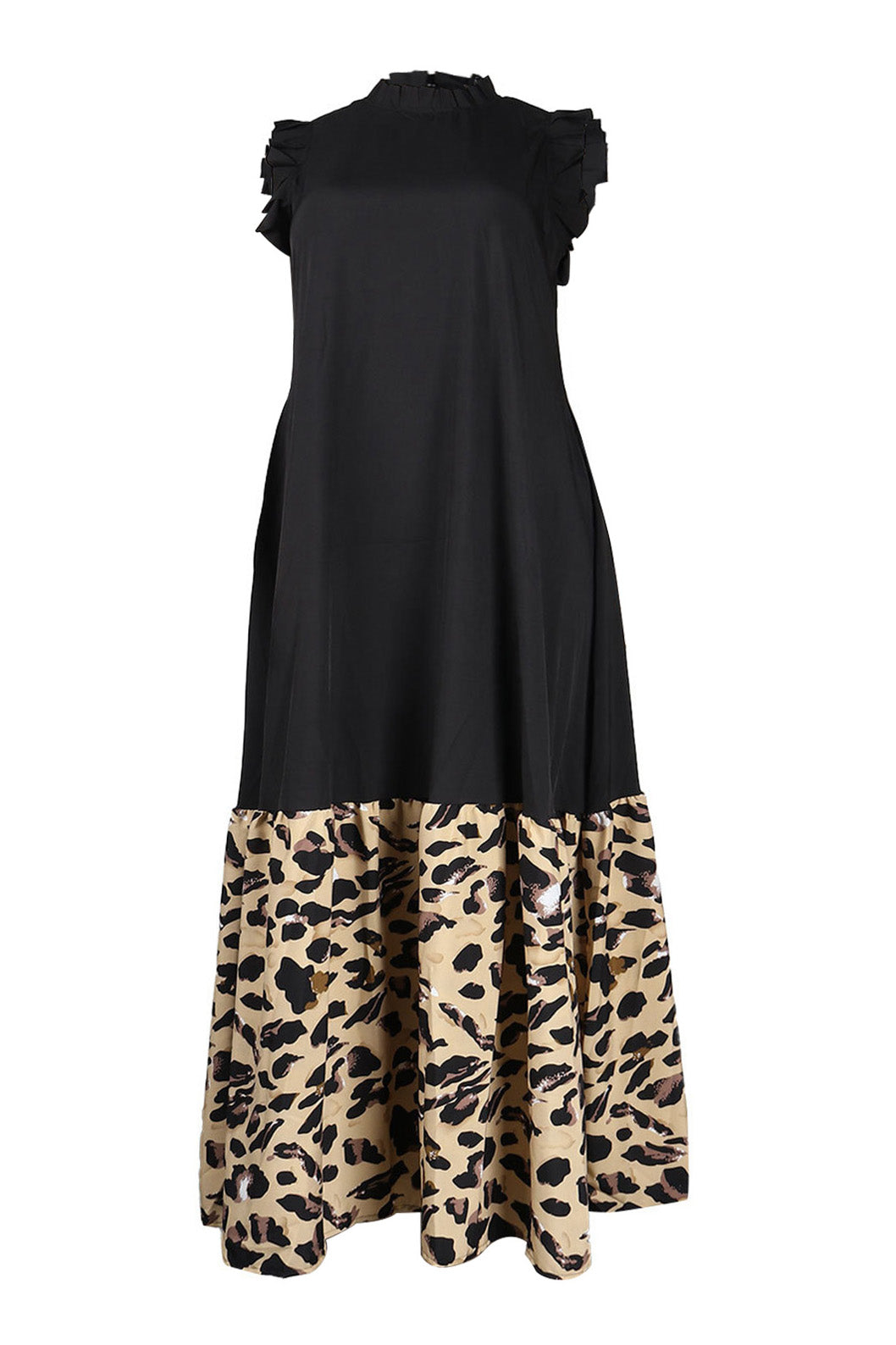 Maxi Dress With Ruffle Sleeve