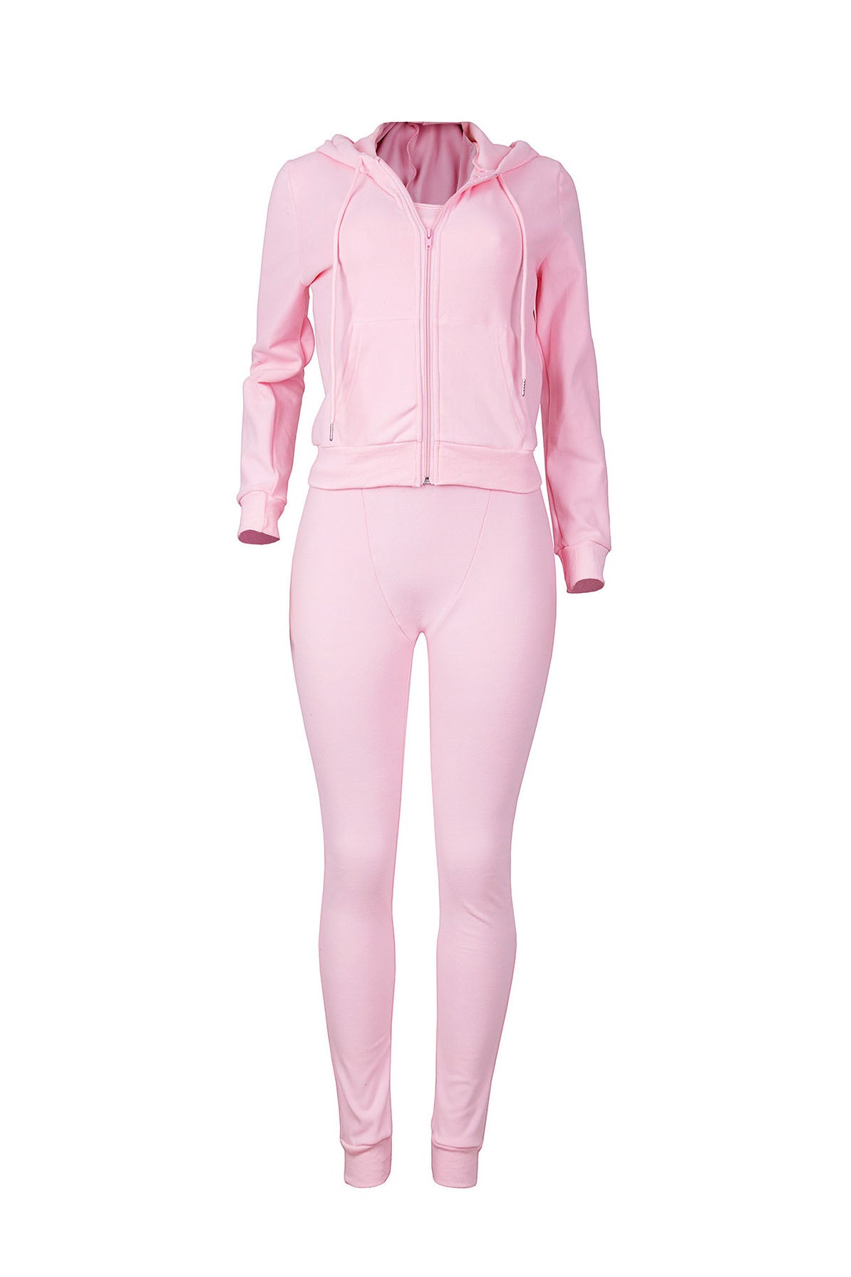 Zip Hoodie, Tank & Pants Three-Piece Lounge Set