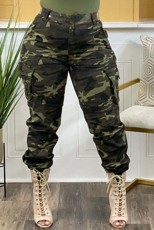 Camouflage Cargo Pants - Slim Fit