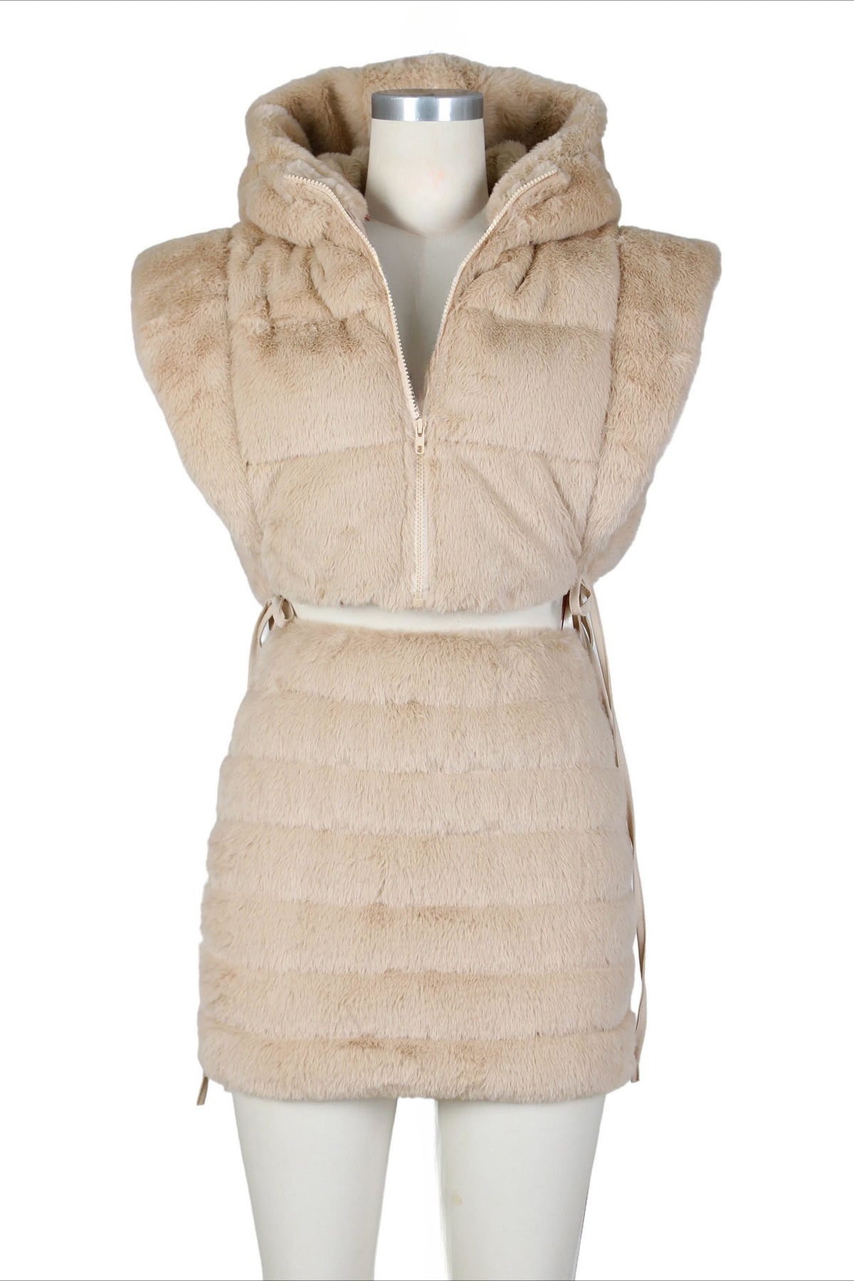 Faux Fur Teddy Vests Sets