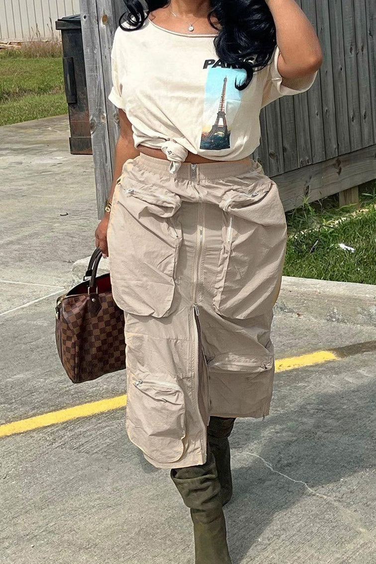 Cargo Zipper Skirt