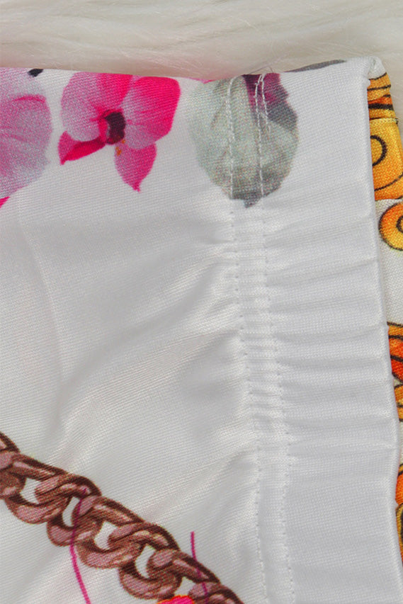 Printed Pants with Long Cardigan Set