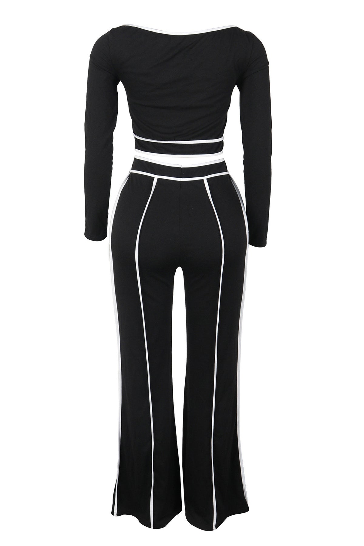 One Shoulder Top and Wide Leg Pants Set