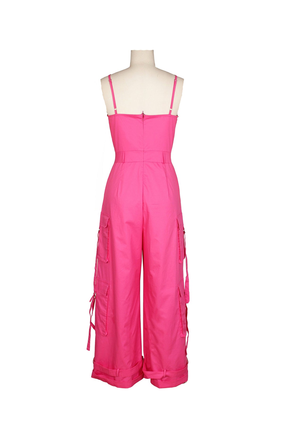 Spaghetti Strap Cargo Jumpsuit