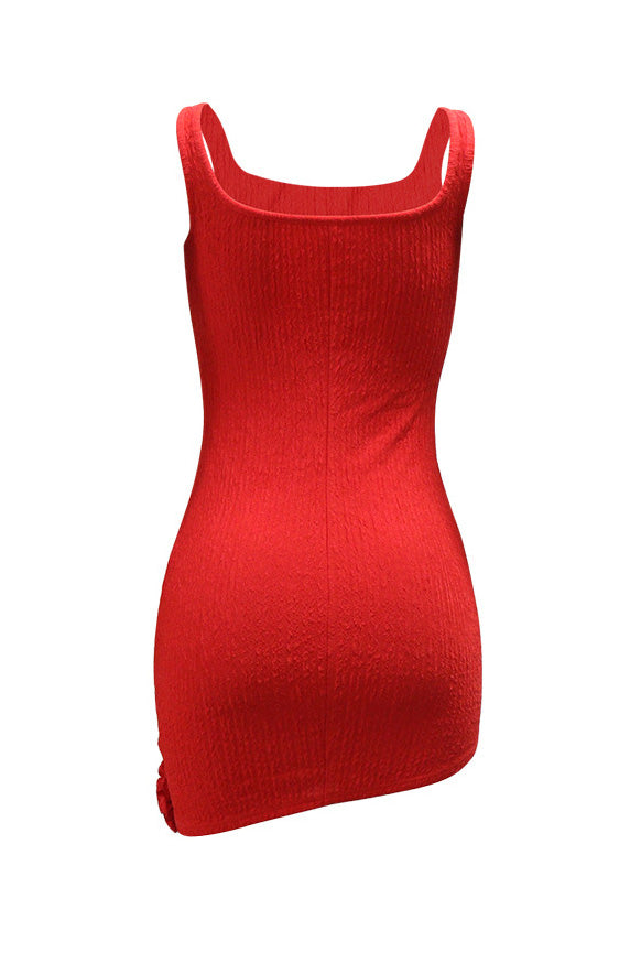Embellished Rosette Mini Dress