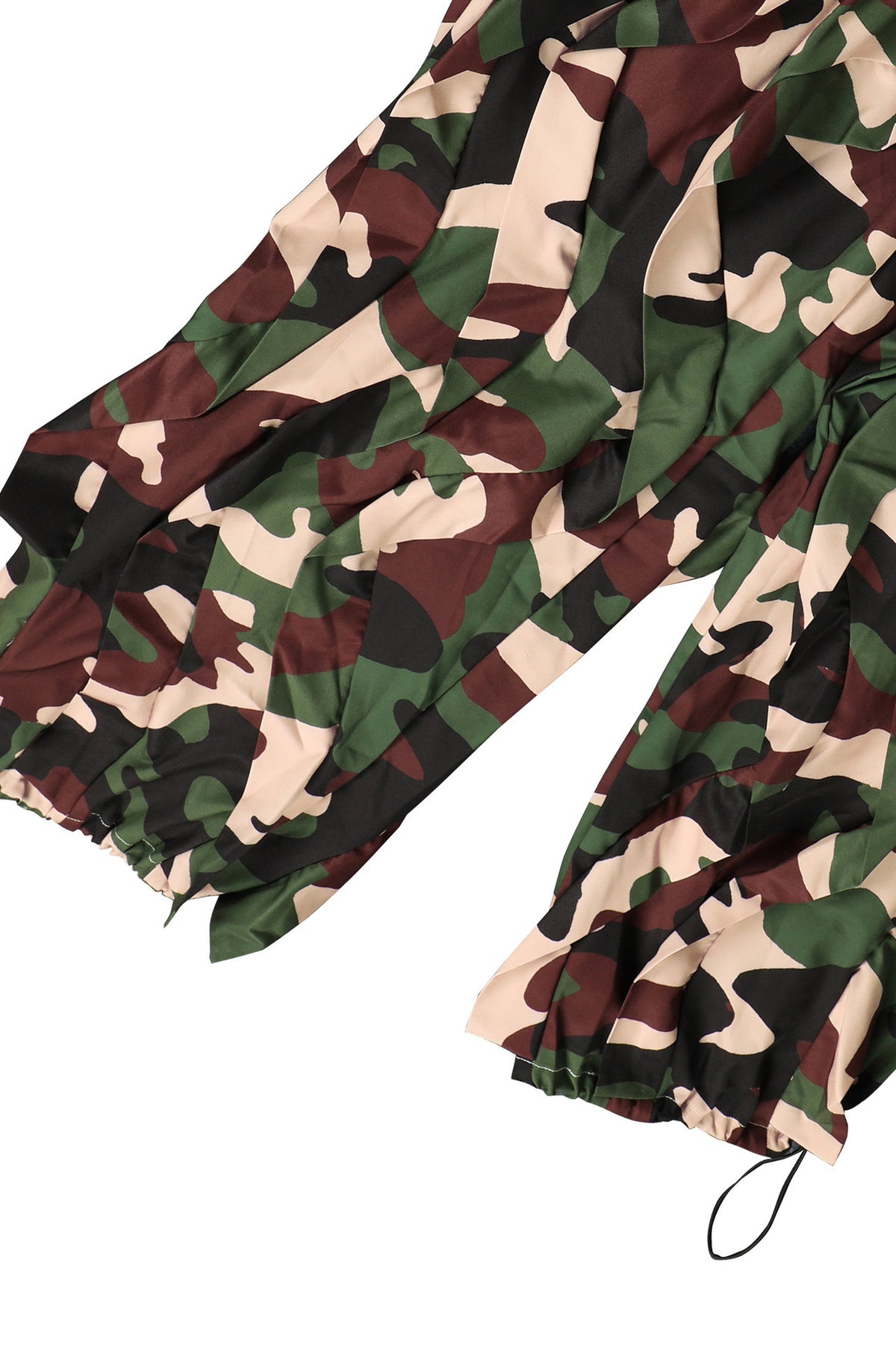 Statement Layered Ruffle Drawstring Harem Pants