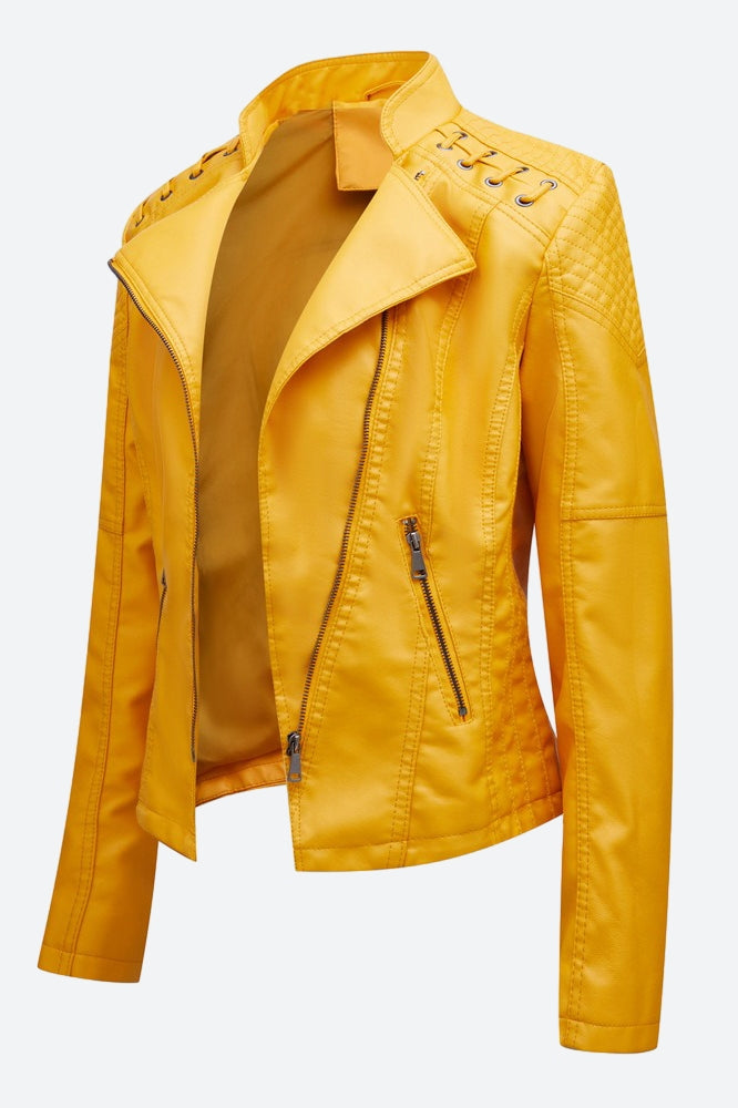 Women Classic Leather Jacket