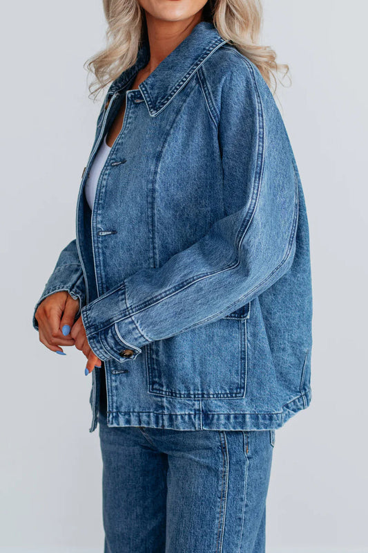 Single-Breasted Denim Jacket