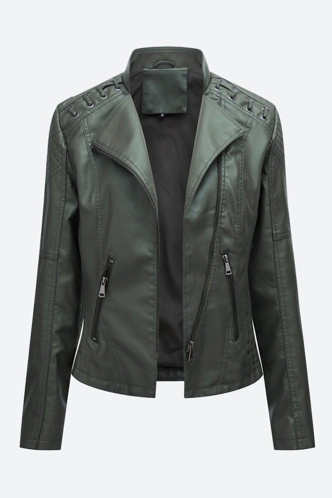 Women Classic Leather Jacket