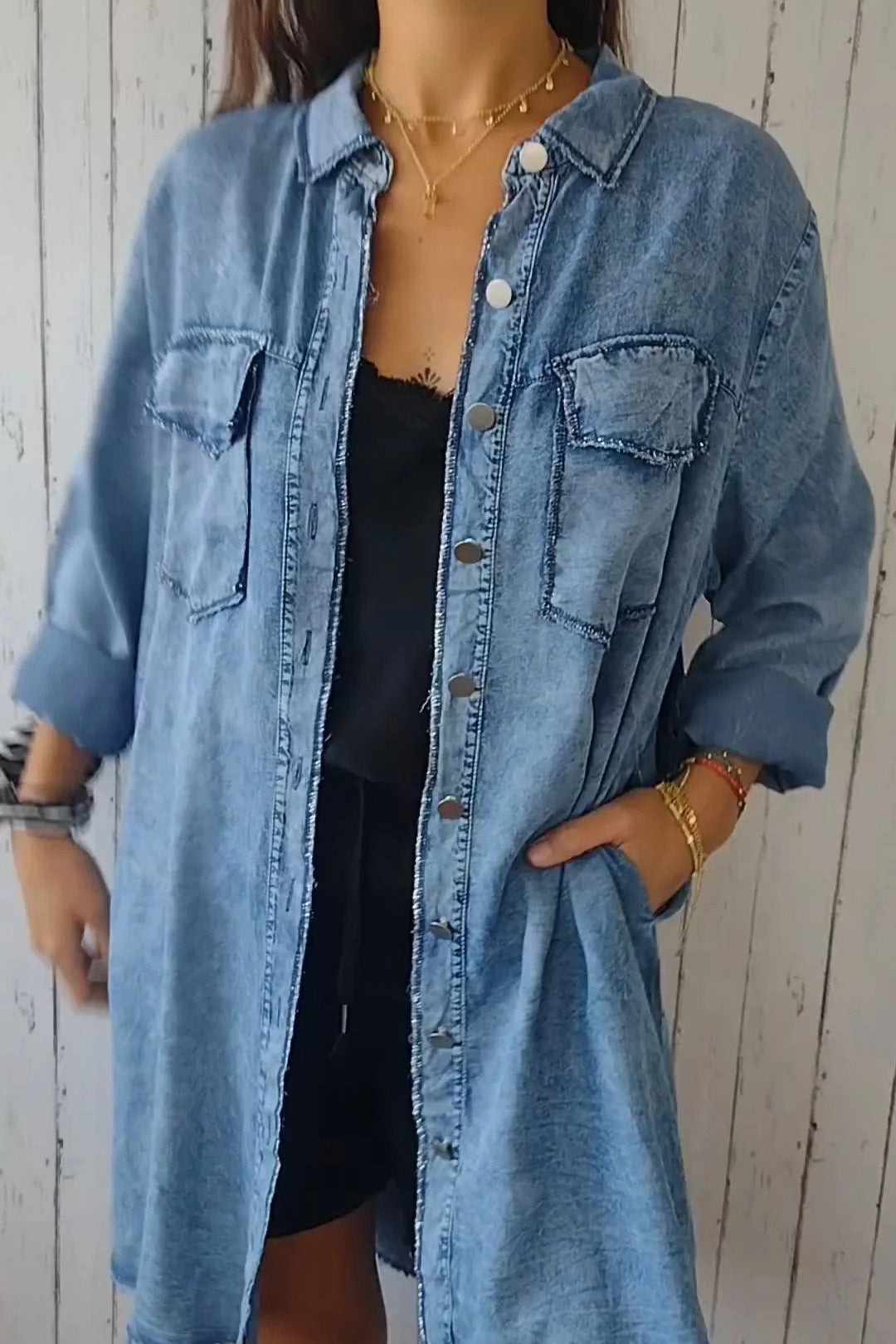 Comfortable Denim Shirt Jacket
