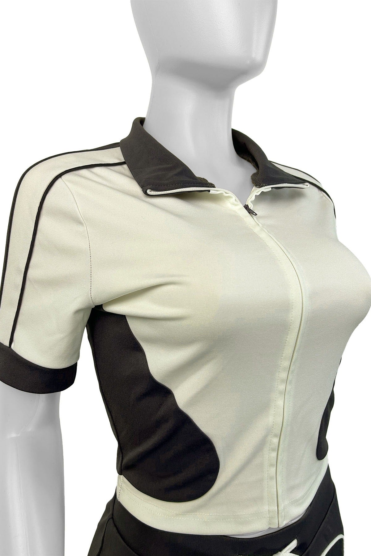 Long Sleeve Zipper Bodycon Shorts Tracksuit Sets