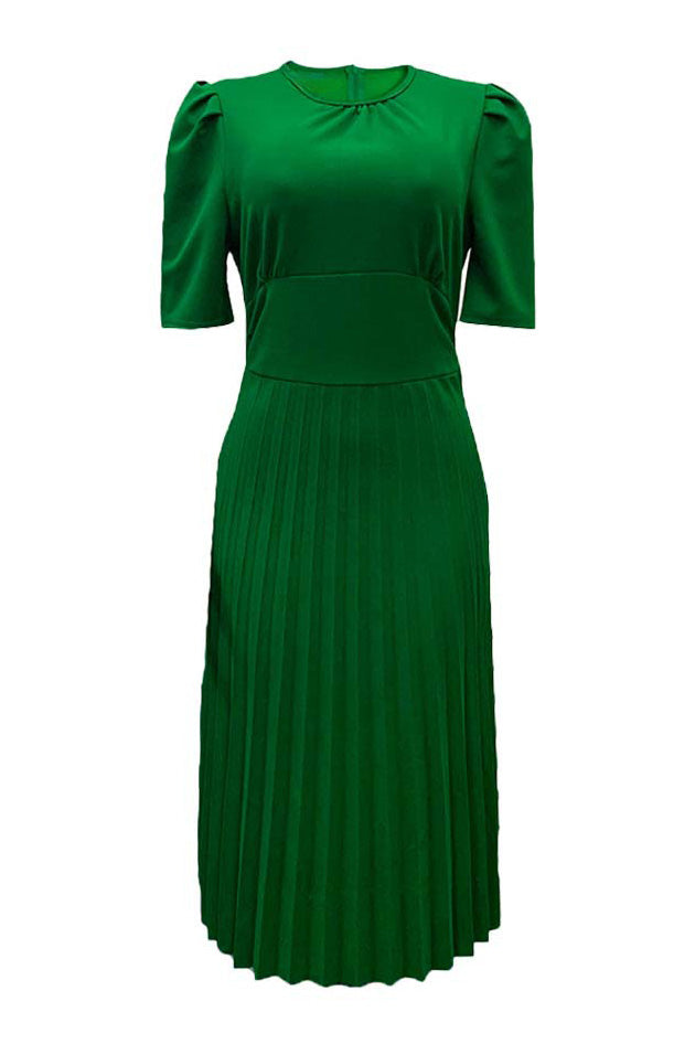 High Waist Pleated Dress
