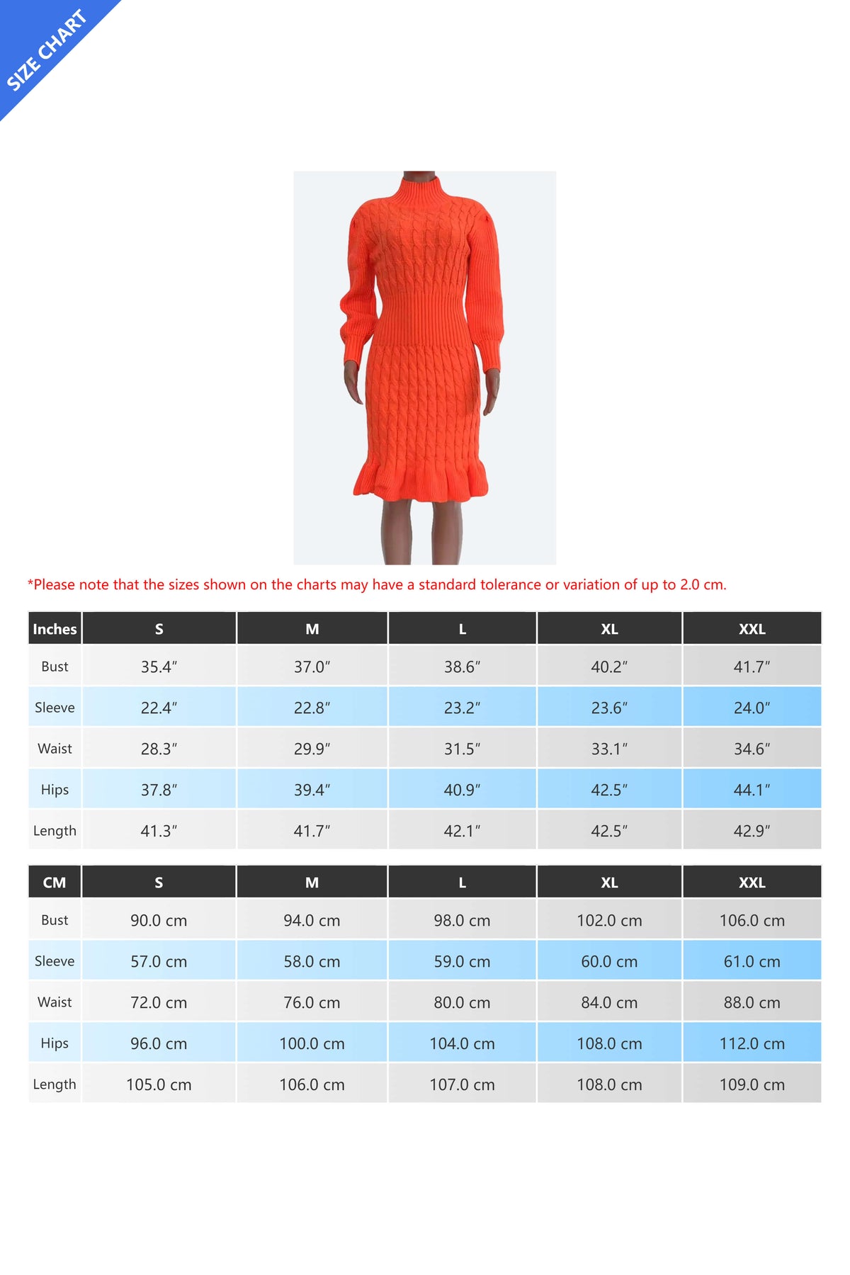 Ruffled Knitted Turtleneck Dresses