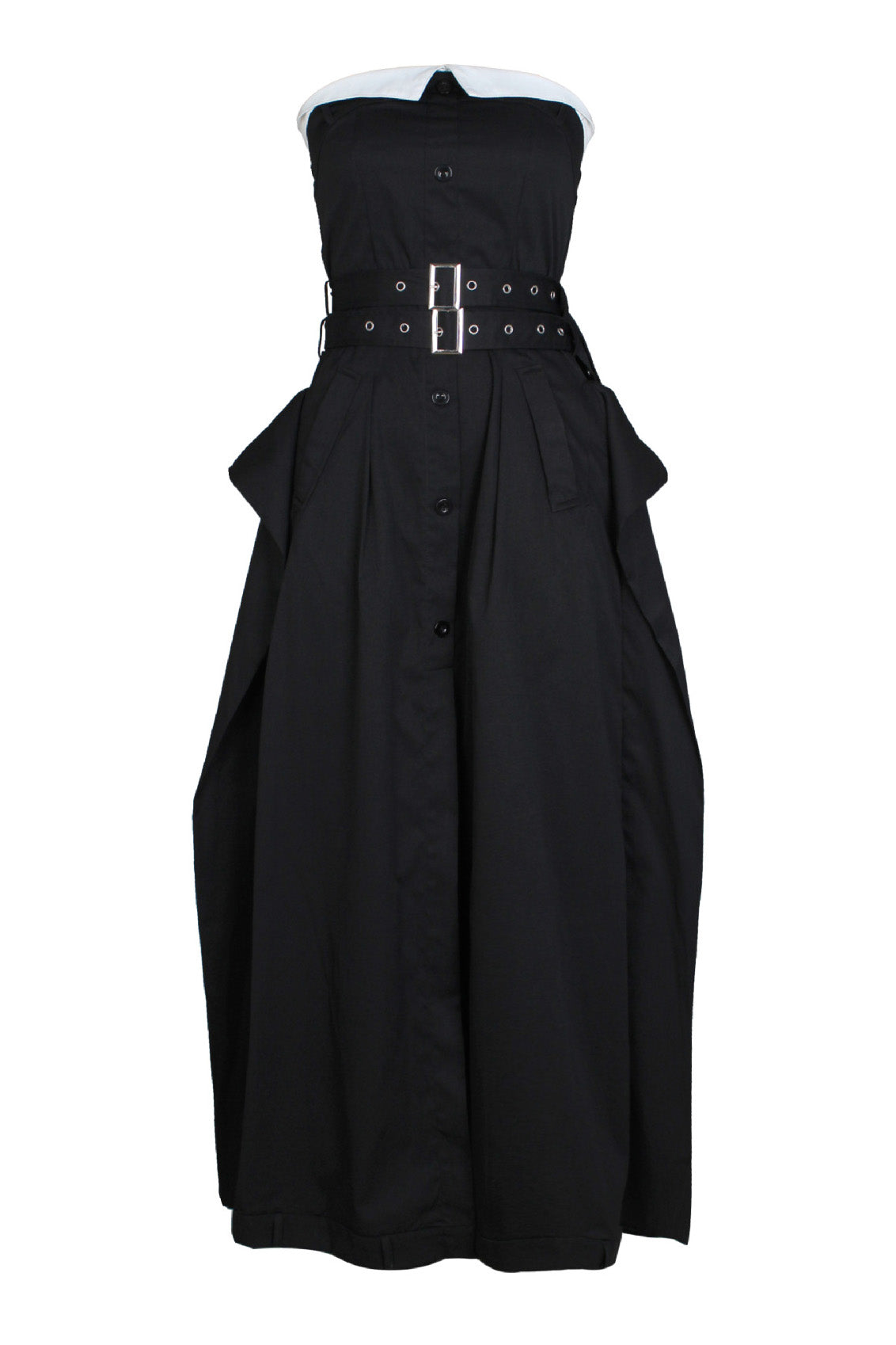 Strapless Buckle Maxi Dress