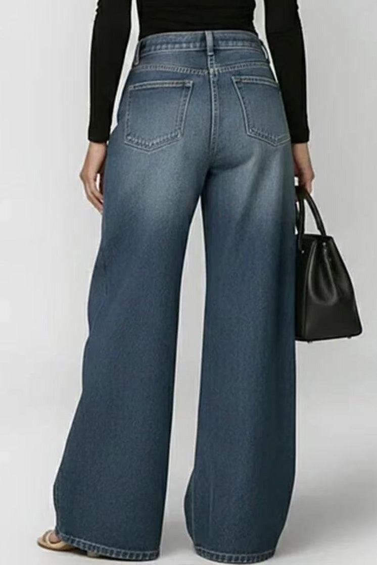 Statement Grommet Wide Leg Jeans
