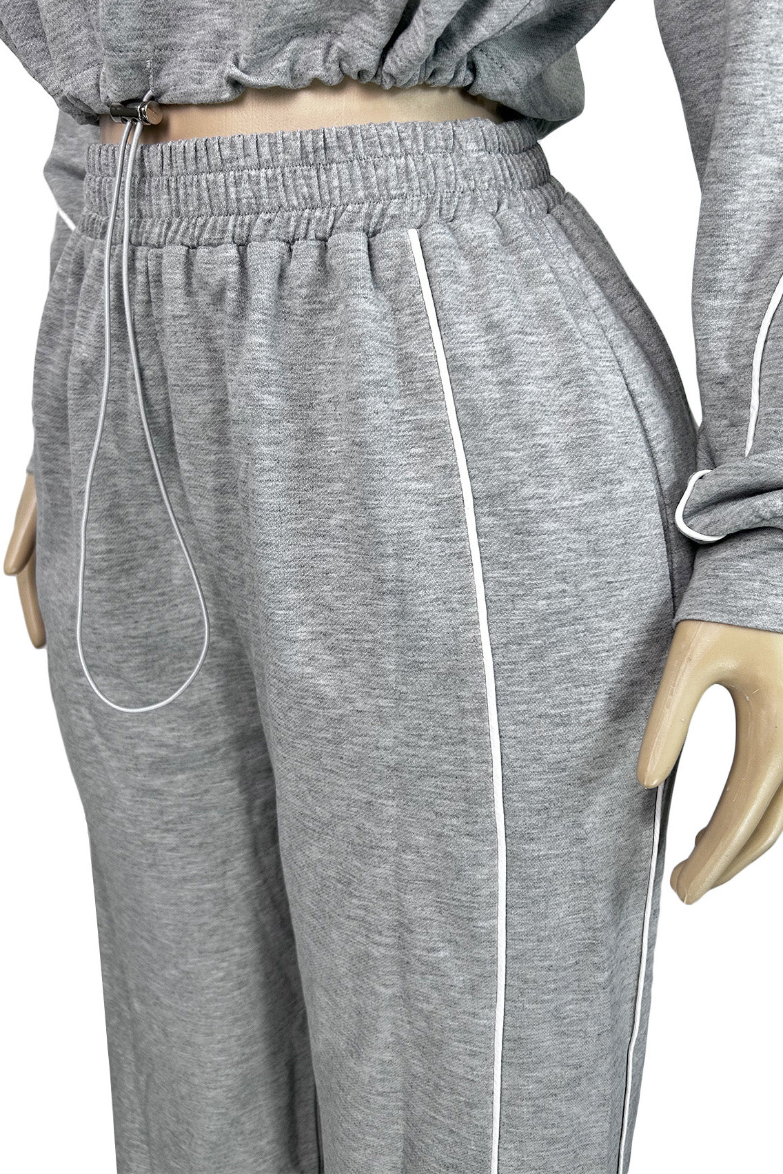 Half-Zip Sweatshirt & Wide Leg Pants Set