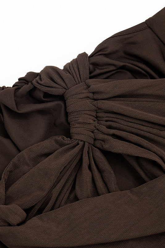 Asymmetrical Backless Tie Detail Dress