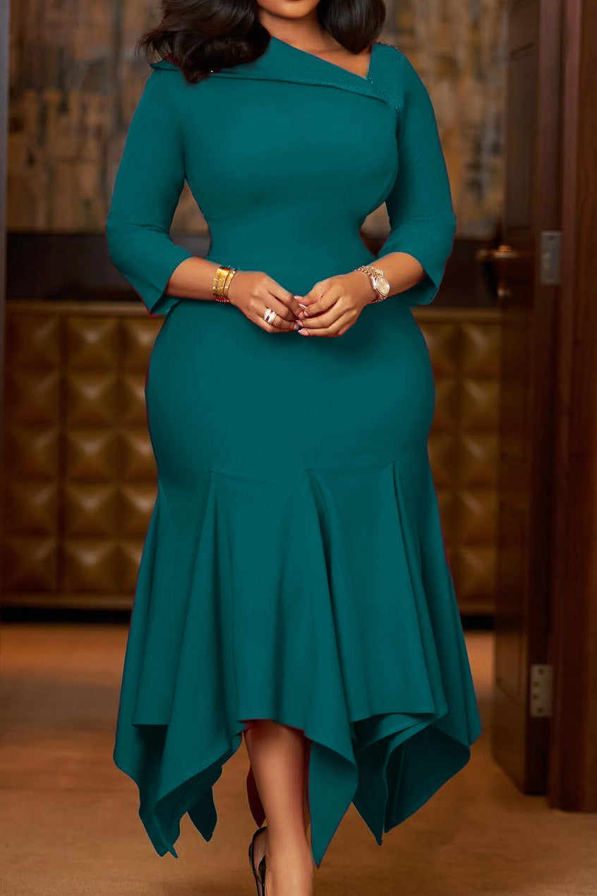 Asymmetrical High-Waist Mermaid Dress