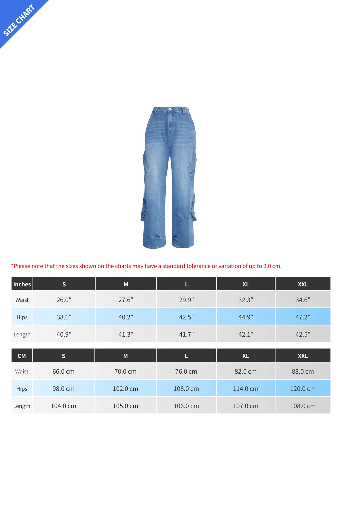 Light Blue Loose Fit Multi-Pocket Jeans
