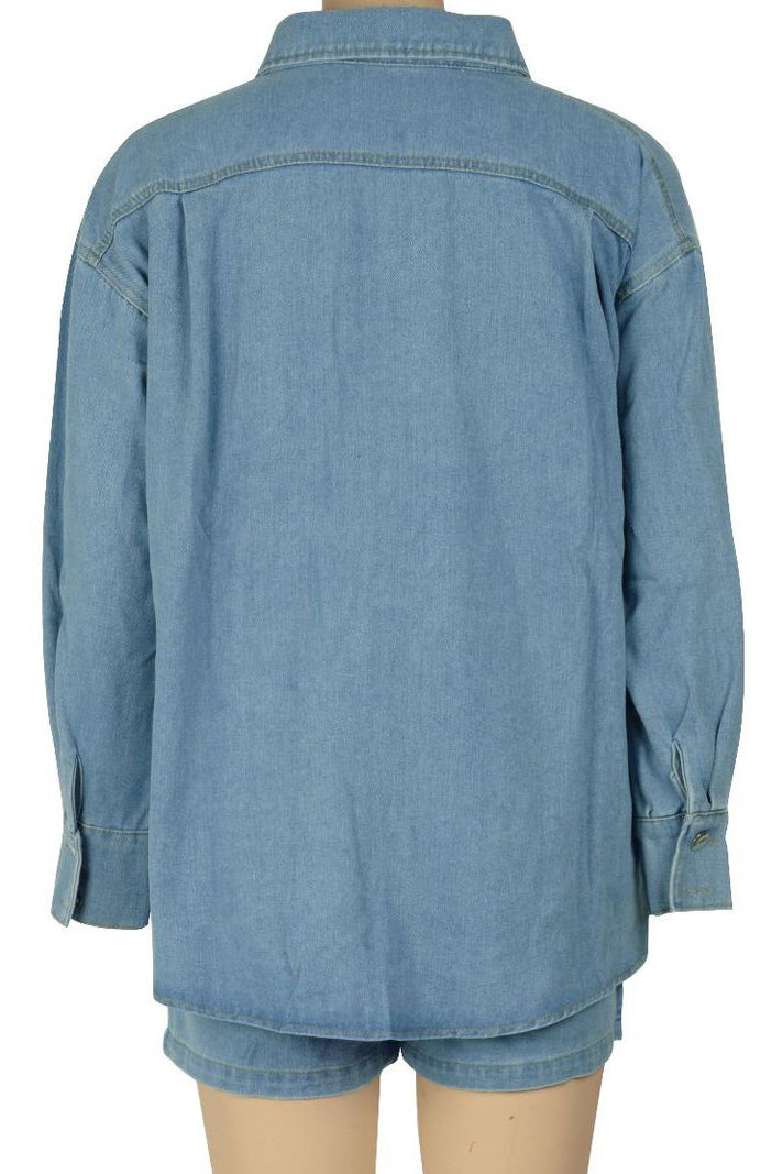 Denim Jacket & Shorts Set