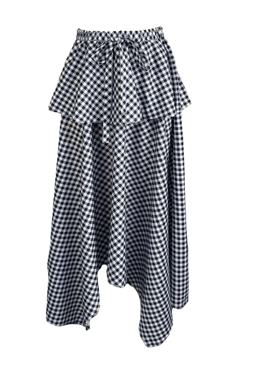 Layered Asymmetrical Handkerchief Skirt