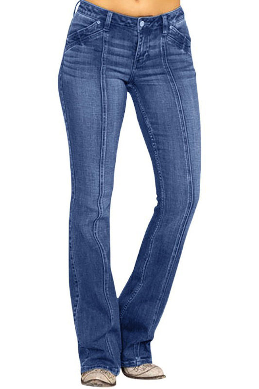 Low-Rise Bootcut Jeans