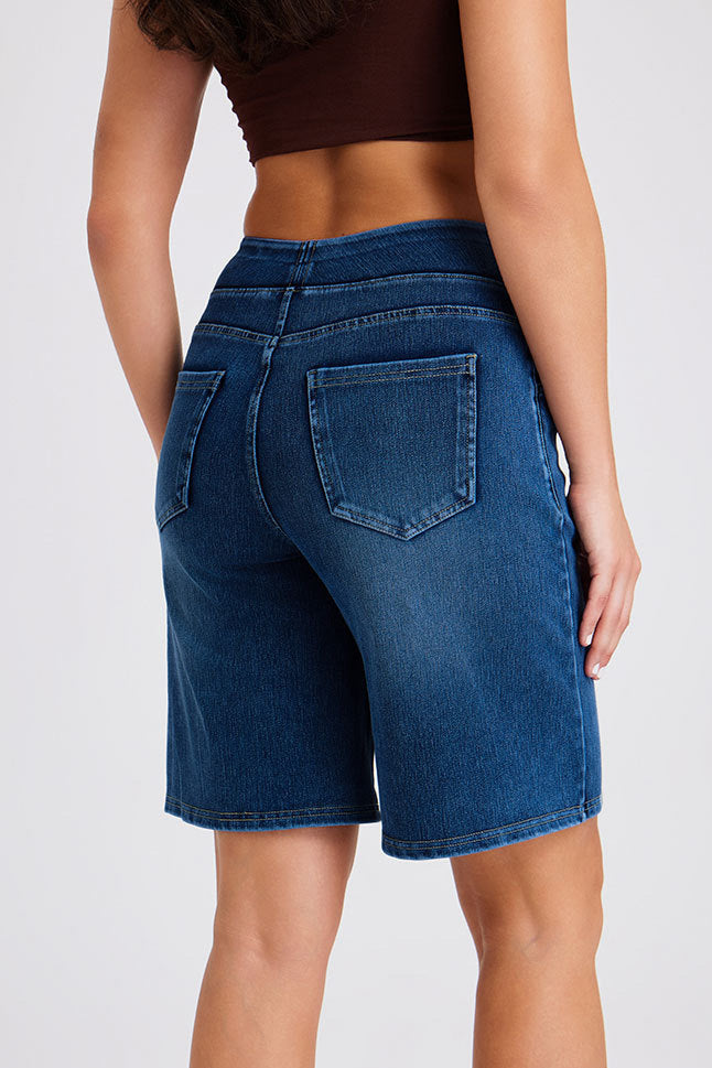 High-Stretch Fitness Bermuda Shorts