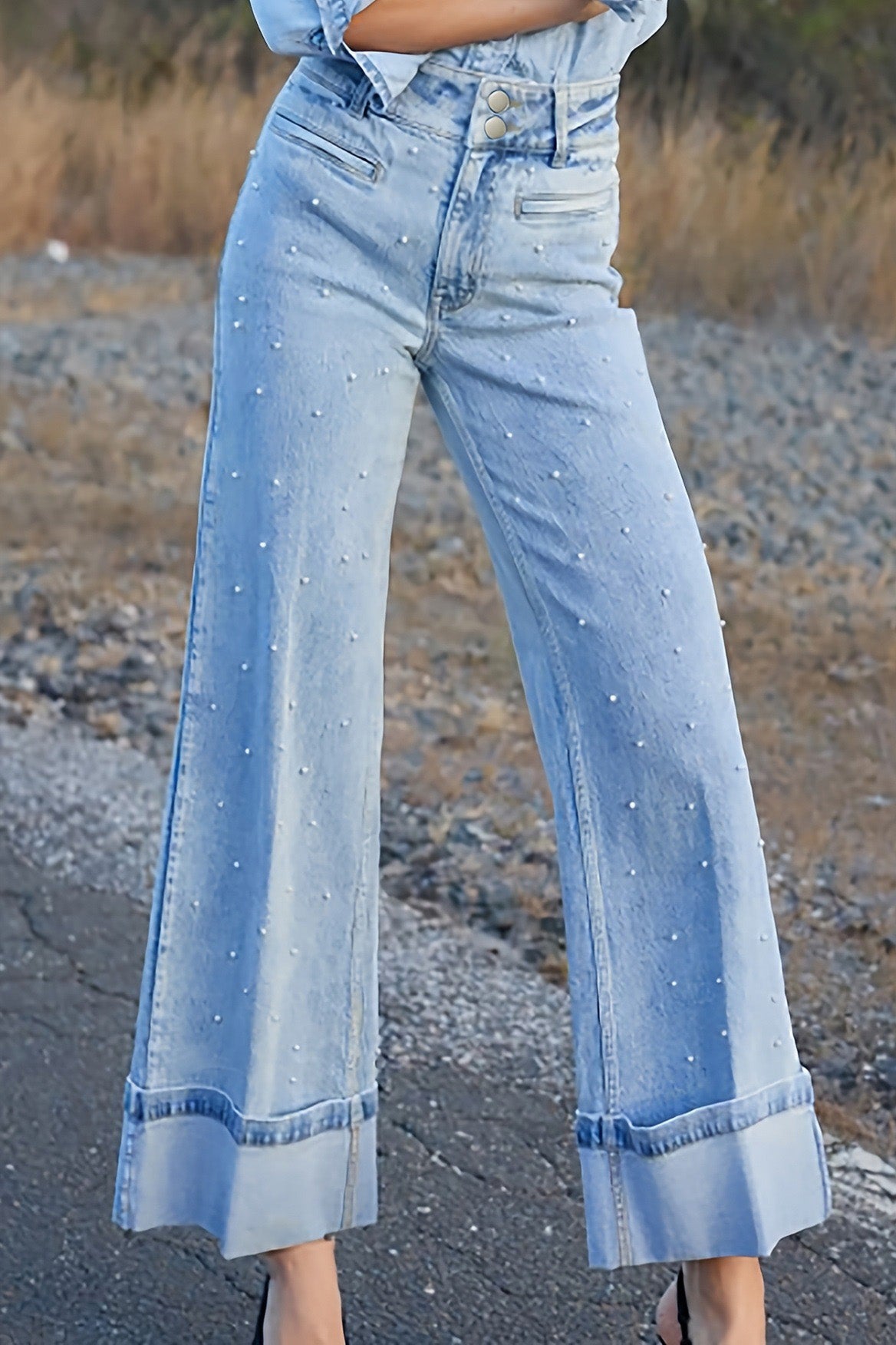 Crystal Stud Jeans