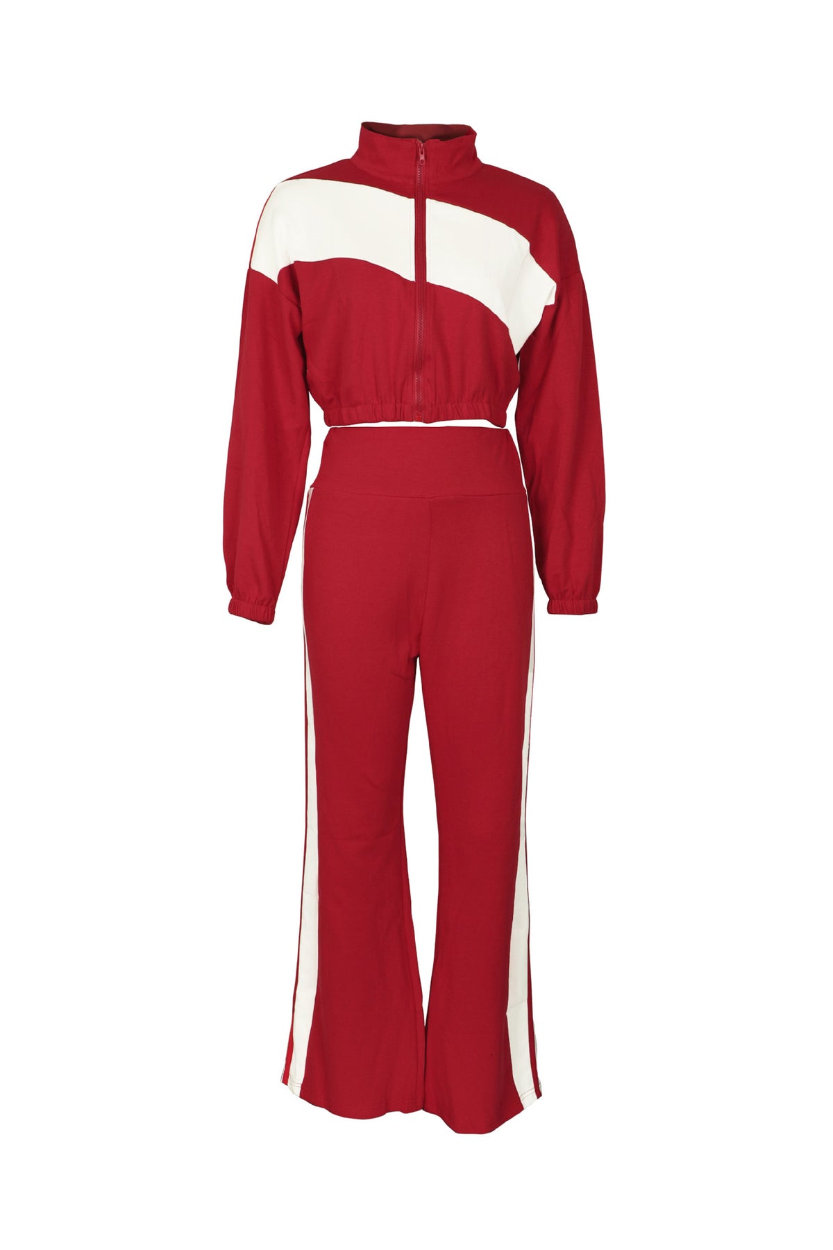 Colorblock Zip Up Jacket and Pants Set