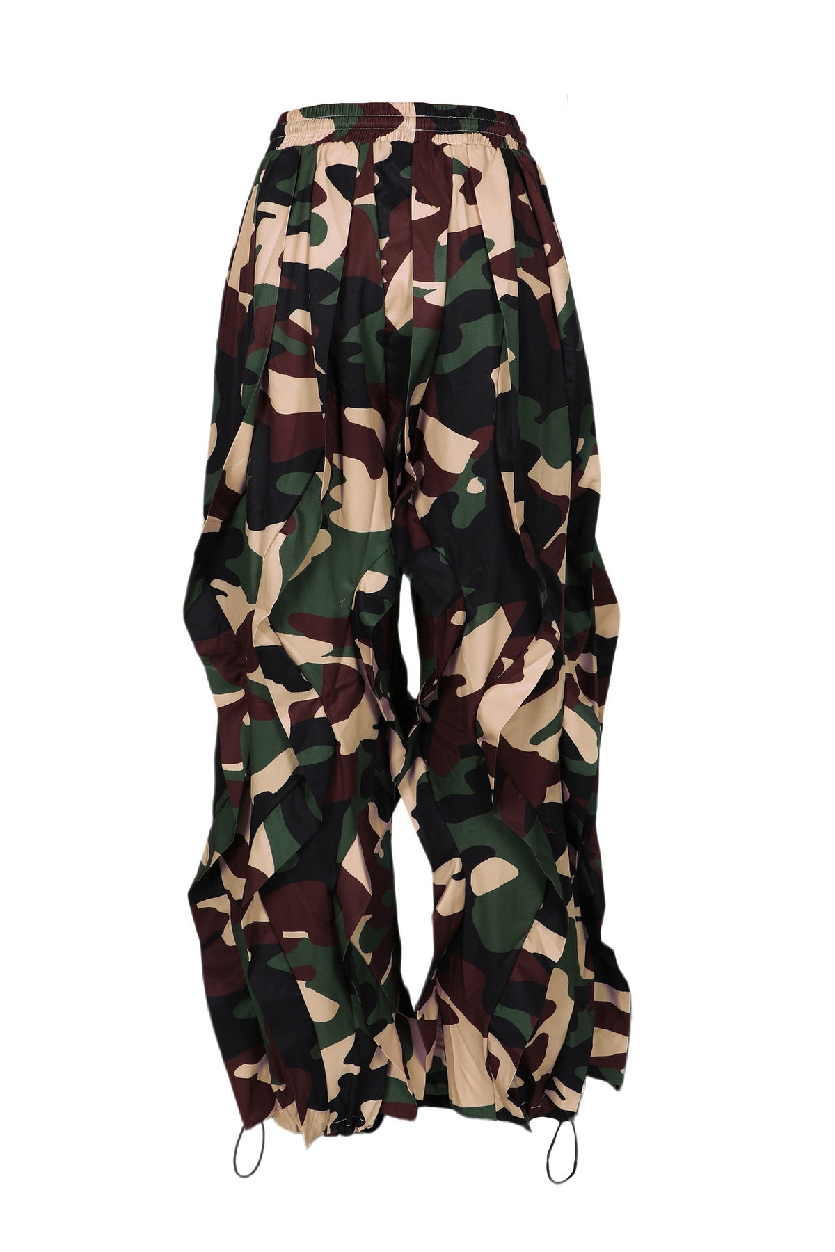 Statement Layered Ruffle Drawstring Harem Pants