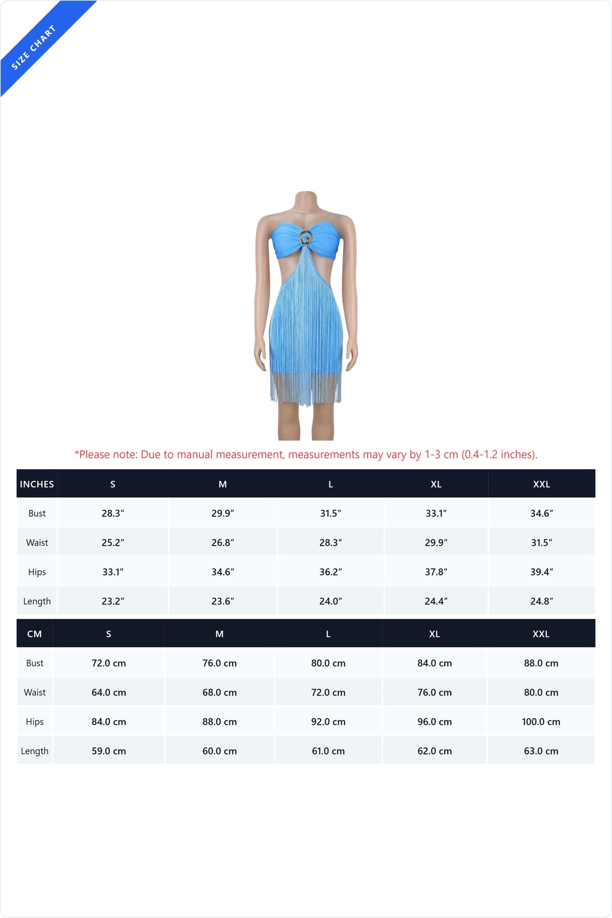 Strapless O-Ring Cutout Fringe Mini Dress