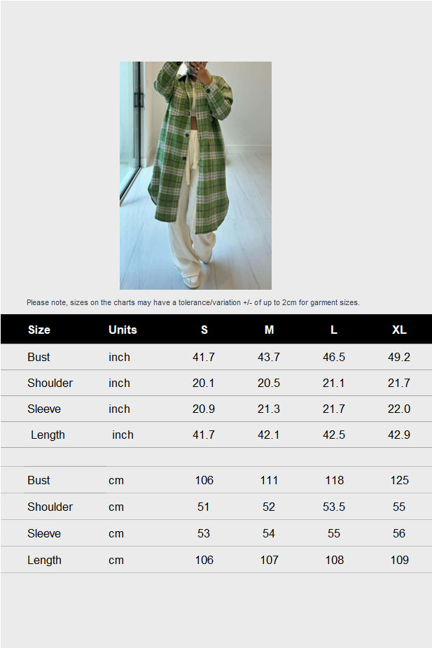 Contrast Plaid Slit Shacket