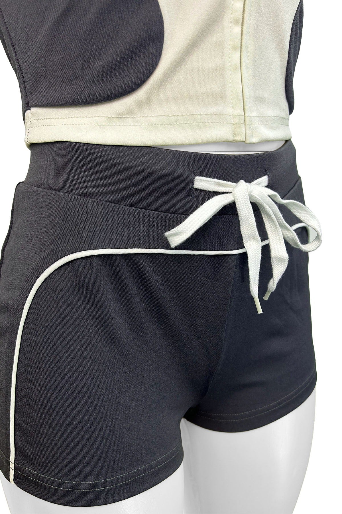 Long Sleeve Zipper Bodycon Shorts Tracksuit Sets
