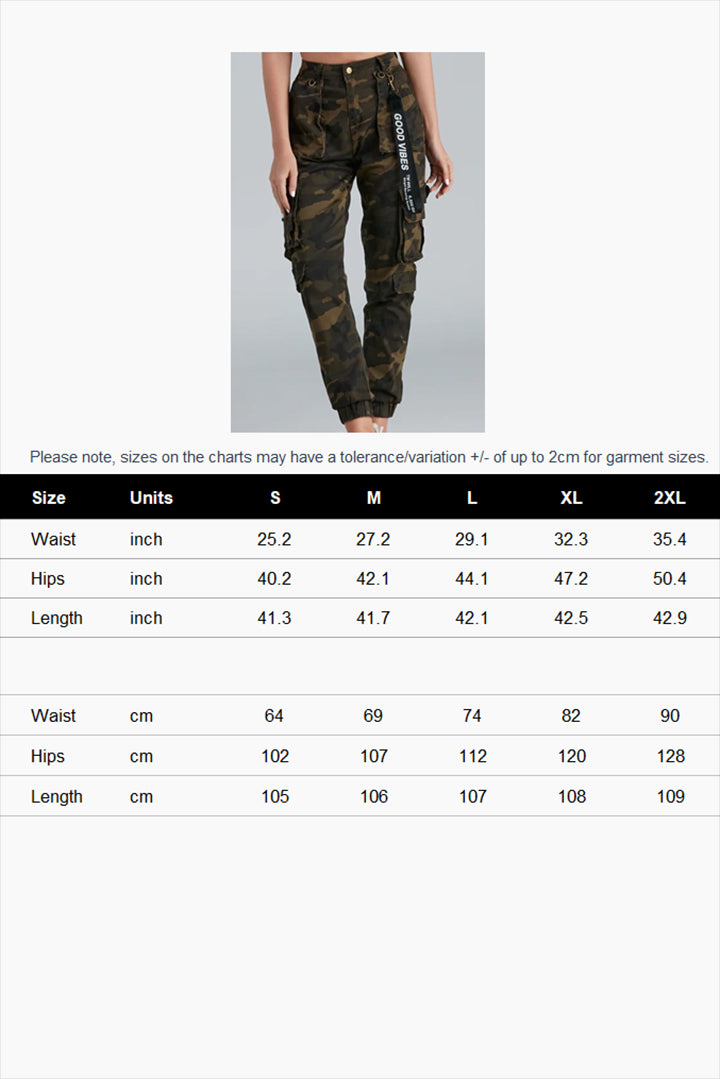 High Rise Cargo Joggers With Pockets