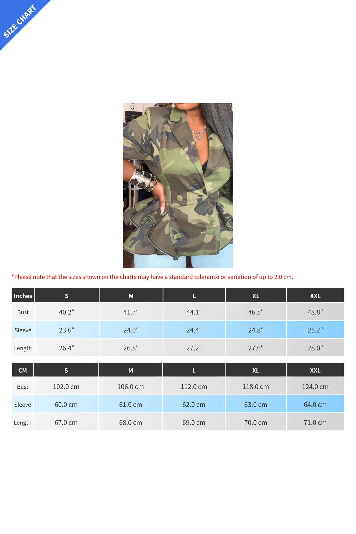 Camouflage Peplum Jacket